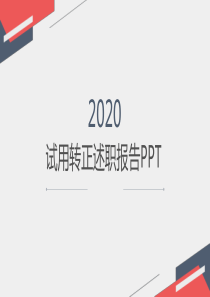 极简试用期转正述职报告PPT模板