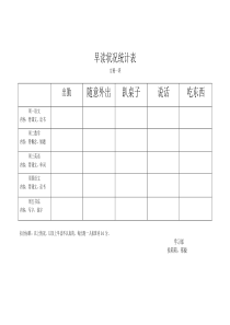 早读状况统计表