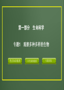 2012版中考科学精品课件专题1-观察多种多样的生物