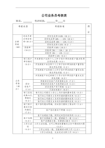 业务员绩效考核表