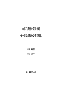 塑料加工行业作业活动风险分级管控清单