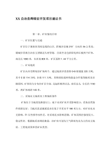 XX自治县辉绿岩开发项目建议书(doc12)(1)