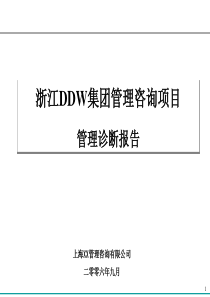 XX集团管理咨询项目管理诊断报告