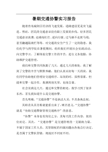 暑期交通协警实习报告