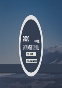 2020简约大气员工试用期转正述职PPT