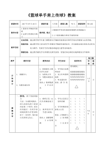 (完整版)《篮球单手肩上传球》教案