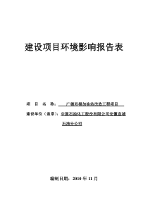 一个加油站改造工程项目环评