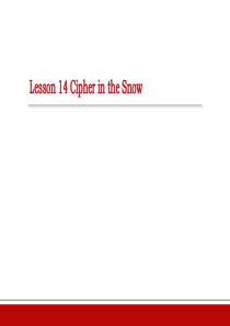 lesson14cipher-in-the-snow解读