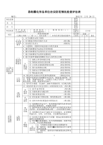 易制爆化学品危险物品单位治安防范情况检查评估表