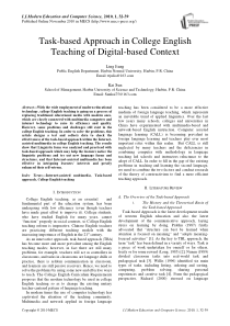 任务型教学法在数字化境下大学英语教学中的研究(IJMECS-V2-N1-05)