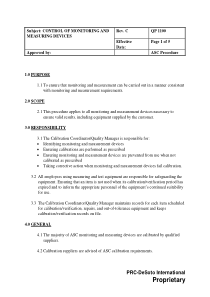 AS9100程序-CONTROL-OF-MONITORING-AND-MEASURING-DEVIC