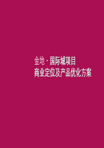 世联合肥金地国际城项目商业定位及产品优化方案