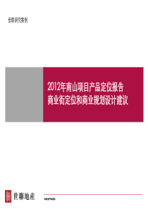 世联-深圳南山项目产品定位报告商业街定位_182P