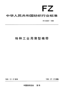 FZ 66307-1995 特种工业用薄型棉带