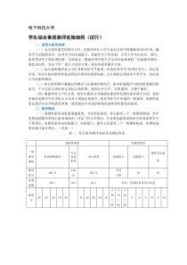 电子科技大学学生综合素质测评实施细则(试行)