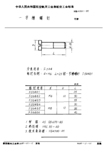 HB 4350-1989 一字槽螺钉