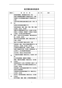 航空物流公司整机清洁检查单