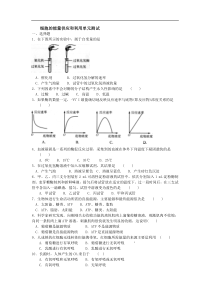 高一生物细胞的能量供应和利用测试