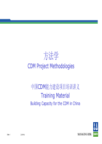 中国CDM能力建设项目培训讲义