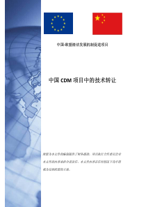 中国CDM项目中的技术转让