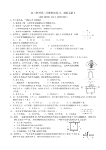 高二物理第二学期期末复习磁场基础1