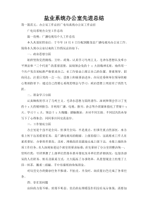 盐业系统办公室先进总结