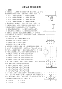 《磁场》单元检测题