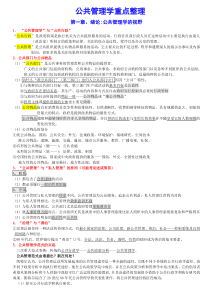 公共管理学重点整理