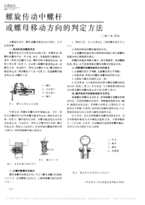 螺旋传动中螺杆或螺母移动方向的判定方法