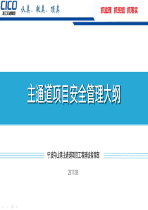 主通道项目安全管理大纲（PDF52页）