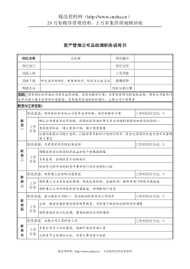 资产管理公司总经理岗位说明书