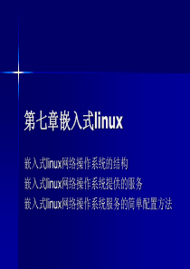 02335-网络操作系统(第七章嵌入式linux)