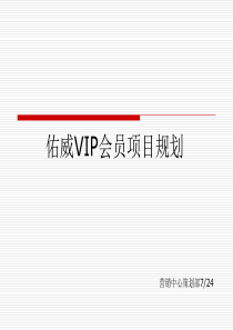 佑威VIP会员项目规划