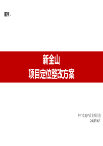 中广信XX年6月北京新金山项目定位整改方案