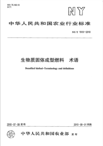 NYT 1915-2010 生物质固体成型燃料术语