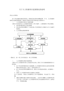 关于人力资源项目当前情况的说明