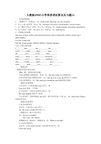 人教版(PEP)小学英语语法要点及习题