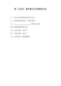 分公司、项目部订立合同格式文本