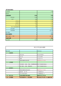 北京中关村项目动态测算表