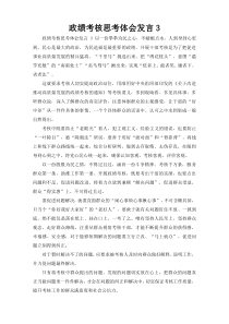 政绩考核思考体会发言3