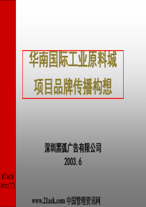 华南国际工业原料城项目品牌传播构想