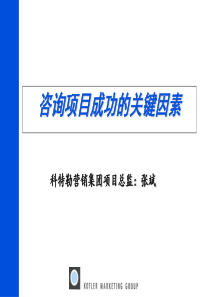 咨询项目成功的关键因素(1)