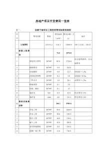 商品房项目开发一览表（DOC 9页）