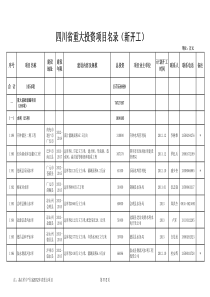 四川省重大投资项目名录(XXXX-XXXX)(新开工)