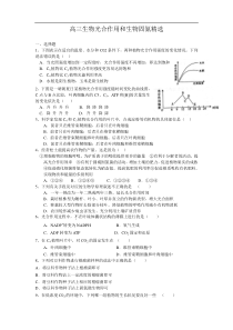 高三生物光合作用和生物固氮精选