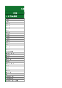 Excel-180个快捷键大全