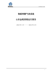 山东肥城物联网燃气表运行报告资料