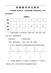 机械振动单元测试