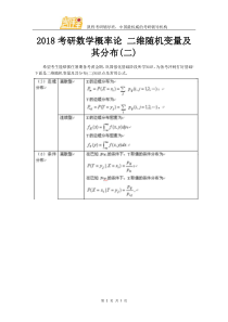 2018考研数学概率论-二维随机变量及其分布(二)