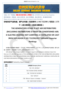 非电热空气加热器、暖气分布器(包括零件)…(HS-732290)2017-乌克